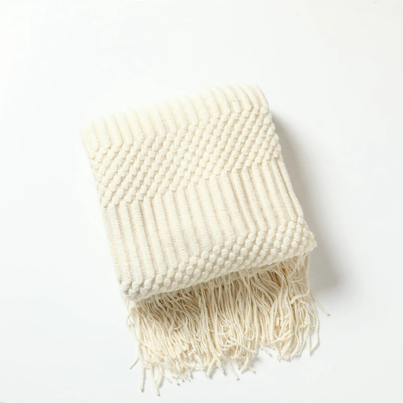 Pink Knitted Throw Blankets