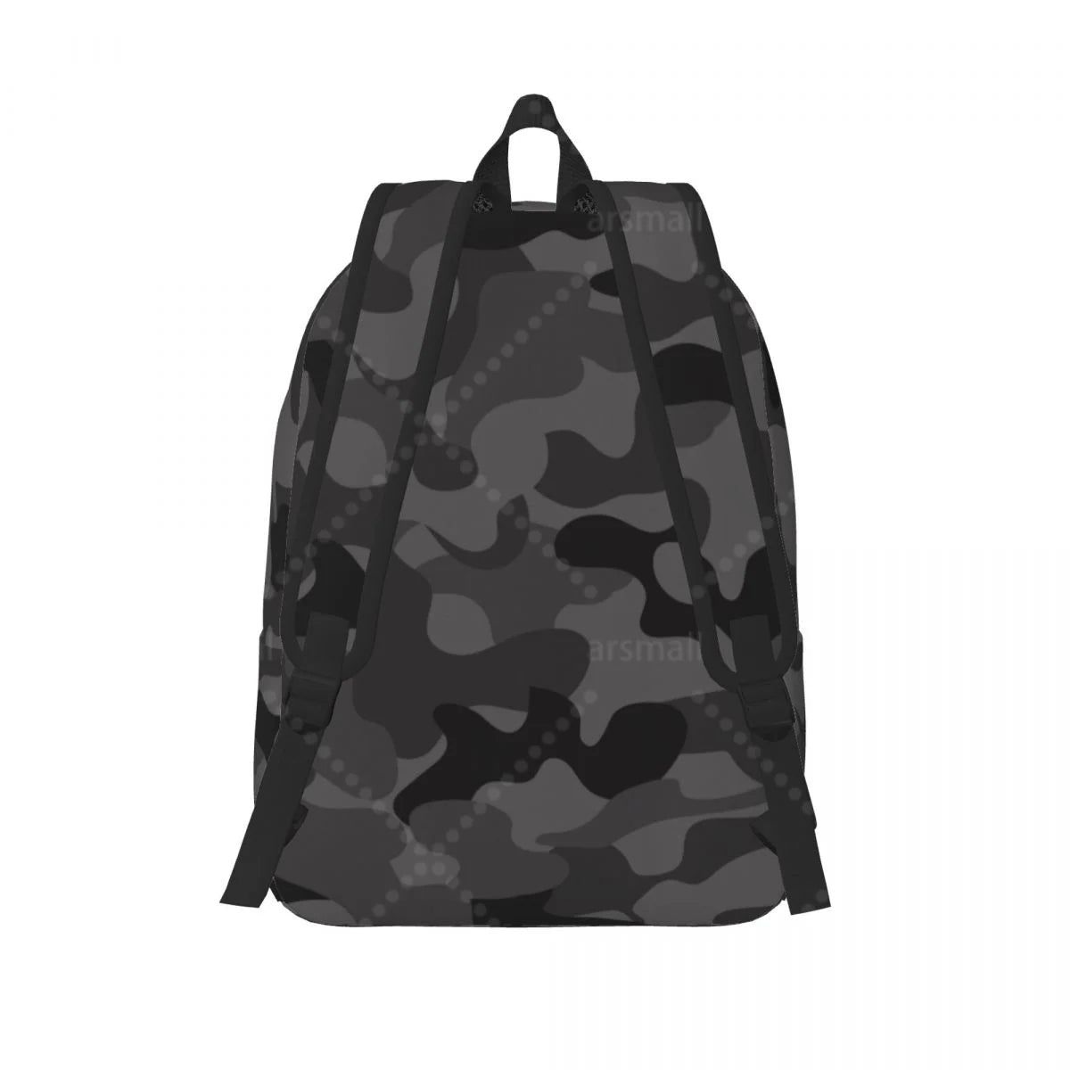 Black Camouflage School Backpack