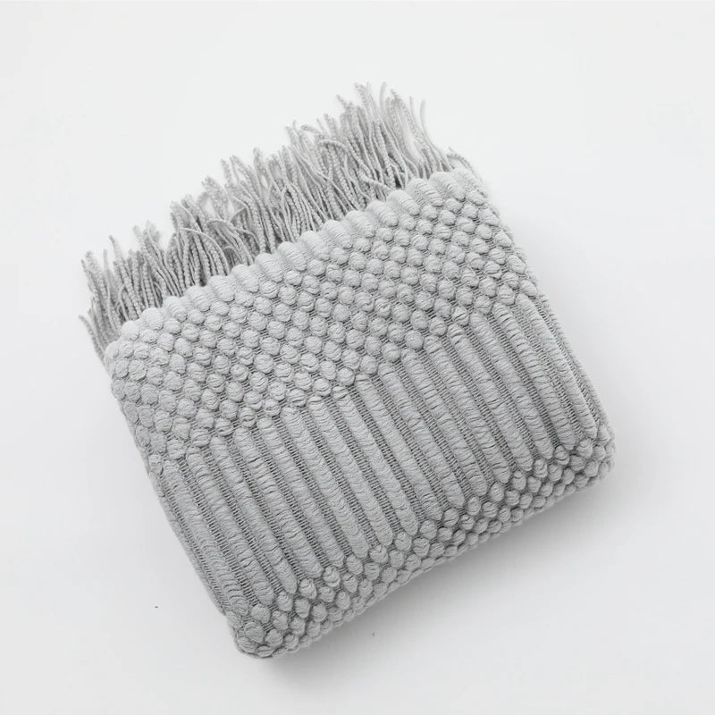 Pink Knitted Throw Blankets