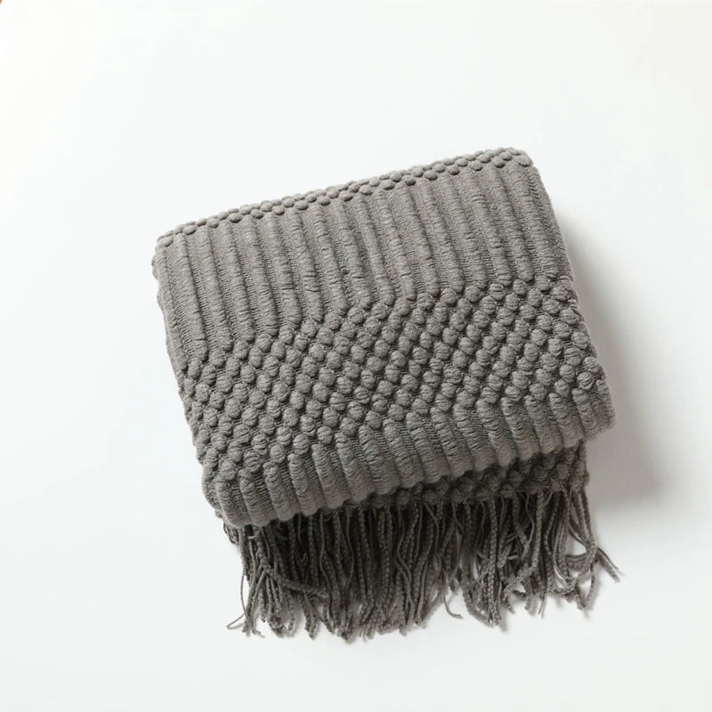 Pink Knitted Throw Blankets
