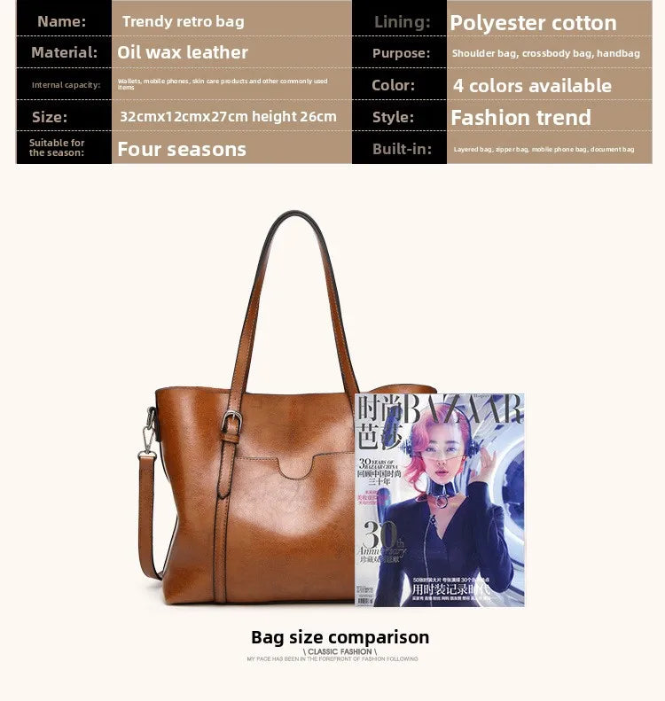 Women's Genuine Leather Tote Bag