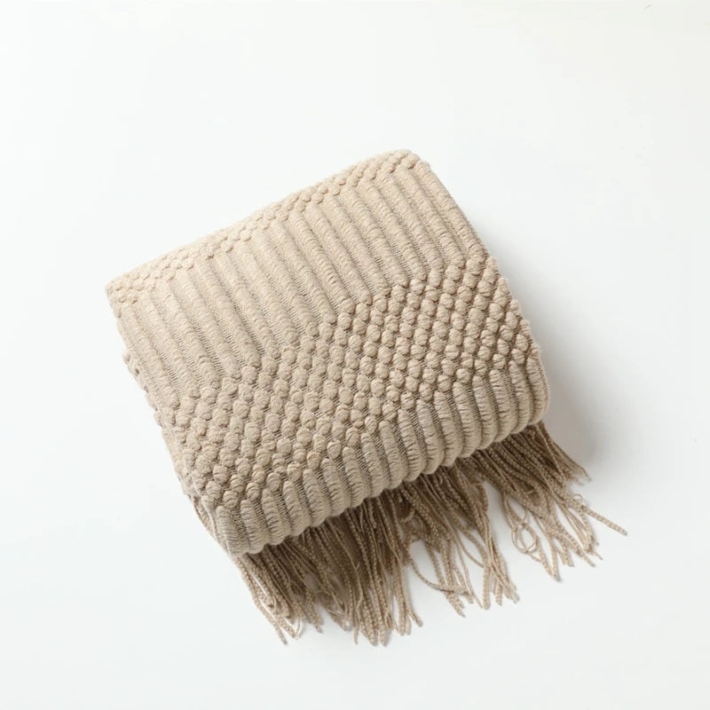 Pink Knitted Throw Blankets